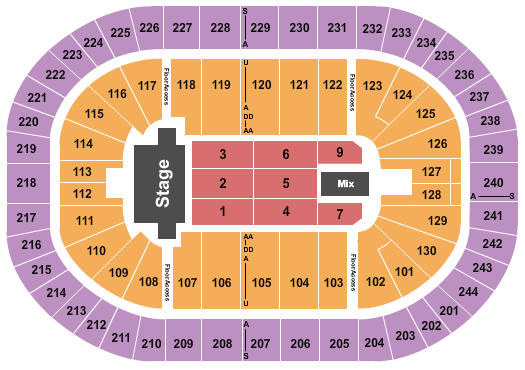 MVP Arena TSO Seating Chart